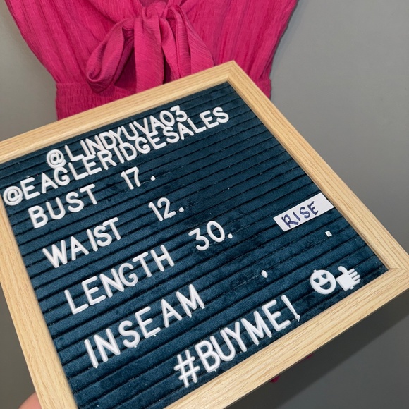 EUC Hello Molly Berry Bie Dress Hot Pink Front Tie Size XS - Picture 8 of 8